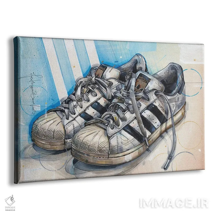 تابلو دکوراتیو آدیداس سوپراستار اثر ژوس هوپن برورز - نمای پرسپکتیو محصول