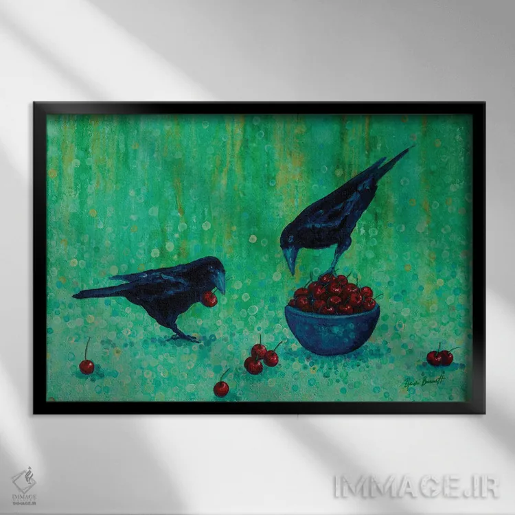 تابلو مدرن شام برای دو نفر اثر هایدی بارنت - نمای قابدار مشکی