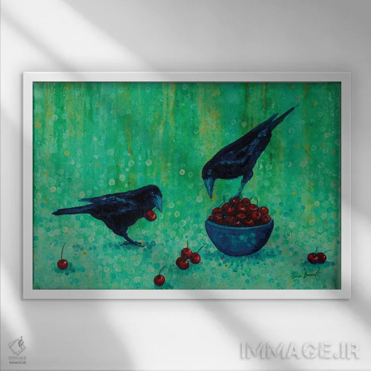 تابلو مدرن شام برای دو نفر اثر هایدی بارنت - نمای قابدار سفید