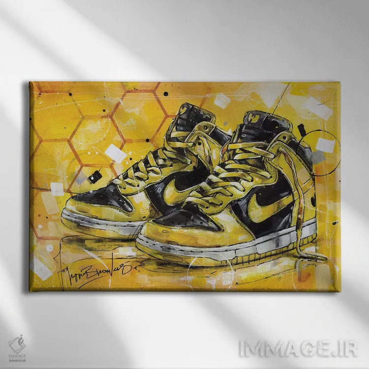 تابلو دکوراتیو نایک دانک های Wu Tang اثر ژوس هوپن برورز - نمای روبهرو روی دیوار