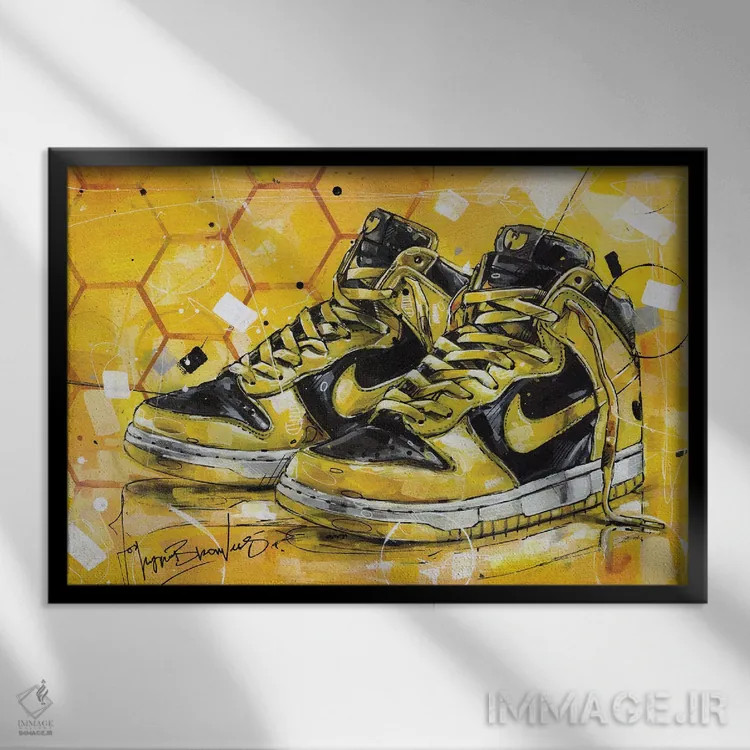 تابلو دکوراتیو نایک دانک های Wu Tang اثر ژوس هوپن برورز - نمای قابدار مشکی