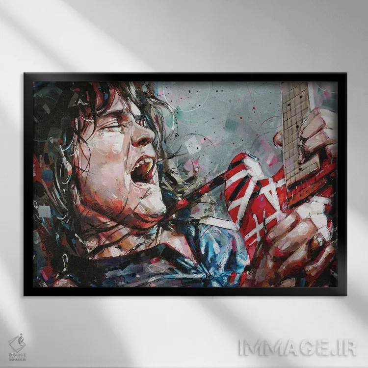 تابلو دکوراتیو ادی ون هالن اثر ژوس هوپن برورز - نمای قابدار مشکی