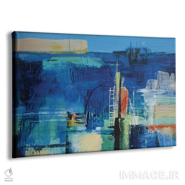 تابلو انتزاعی دیوار بندرگاه اثر هایدی کلاوسون - نمای پرسپکتیو محصول