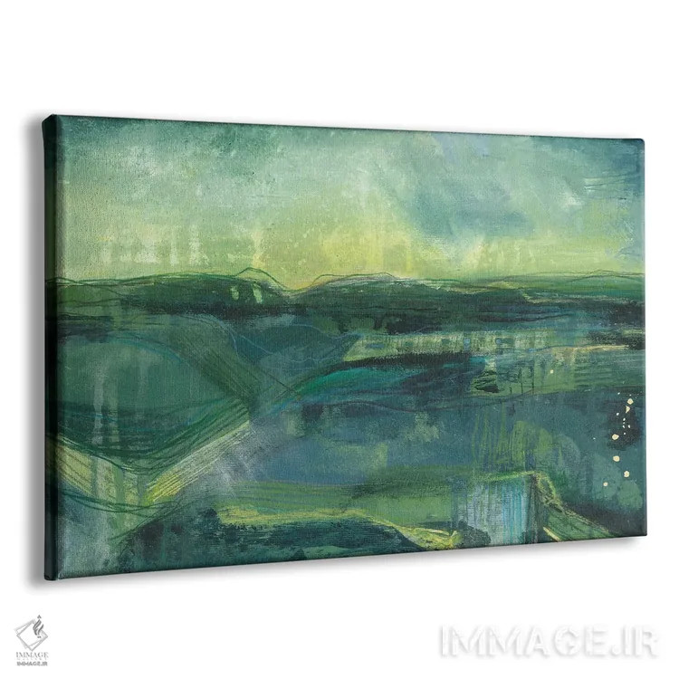 تابلو انتزاعی خاک پس کرانه اثر هایدی کلاوسون - نمای پرسپکتیو محصول