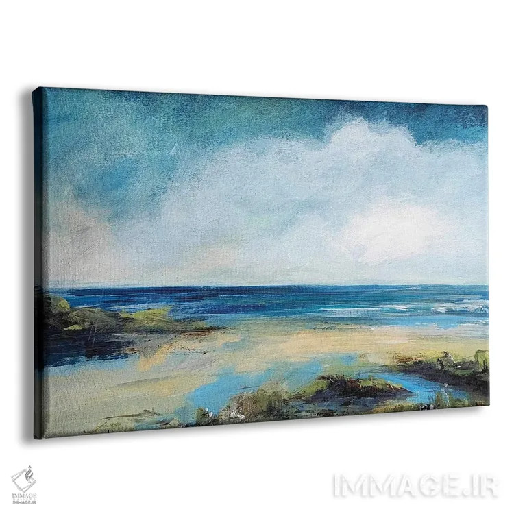 تابلو انتزاعی برکه های سنگی اثر هایدی کلاوسون - نمای پرسپکتیو محصول