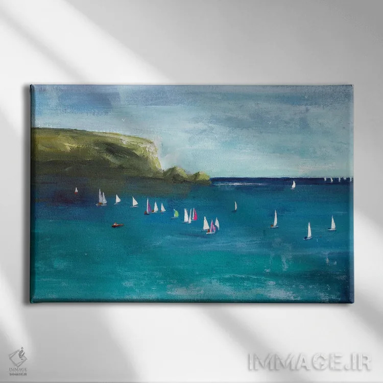 تابلو مدرن روز قایق رانی اثر هایدی کلاوسون - نمای روبهرو روی دیوار