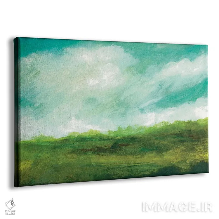 تابلو انتزاعی سبزهای بهاری اثر هایدی کلاوسون - نمای پرسپکتیو محصول