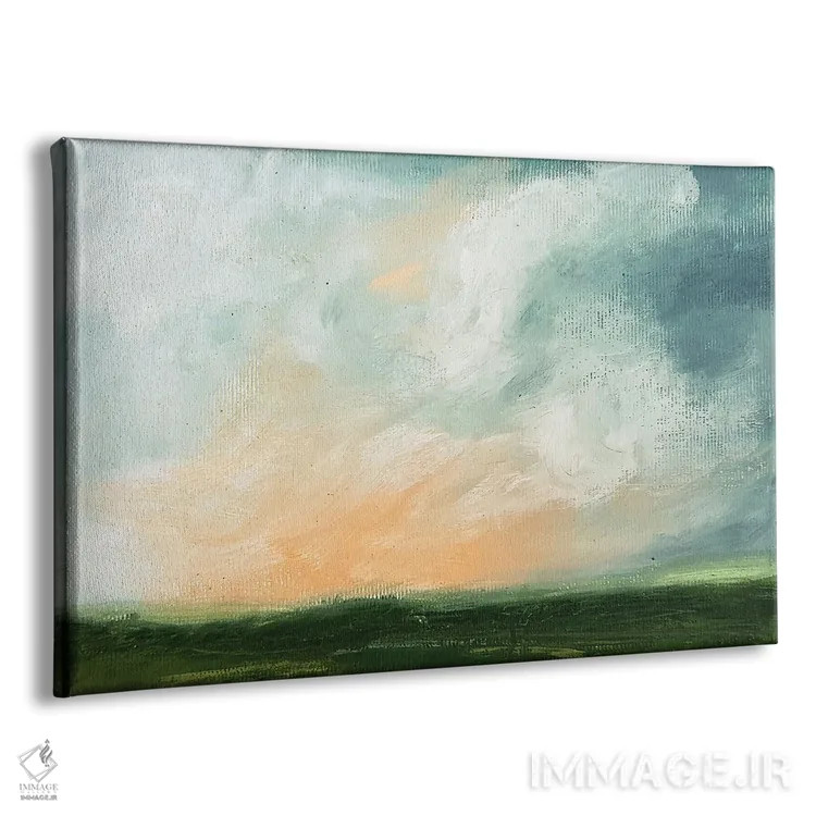 تابلو انتزاعی نور کم رنگ شونده اثر هایدی کلاوسون - نمای پرسپکتیو محصول