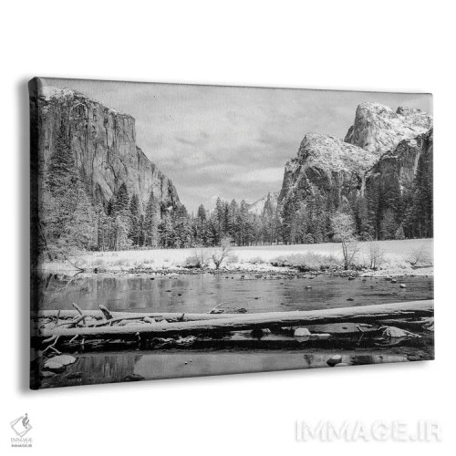 تابلو دکوراتیو منظره زمستانی دره یوسیمیتی اثر استیفن هاجتس - نمای پرسپکتیو محصول