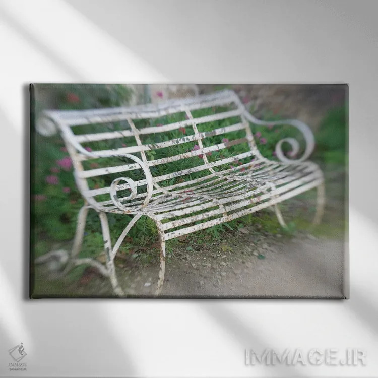 تابلو دکوراتیو نیمکت فرانسوی اثر استیفن هاجتس - نمای روبهرو روی دیوار