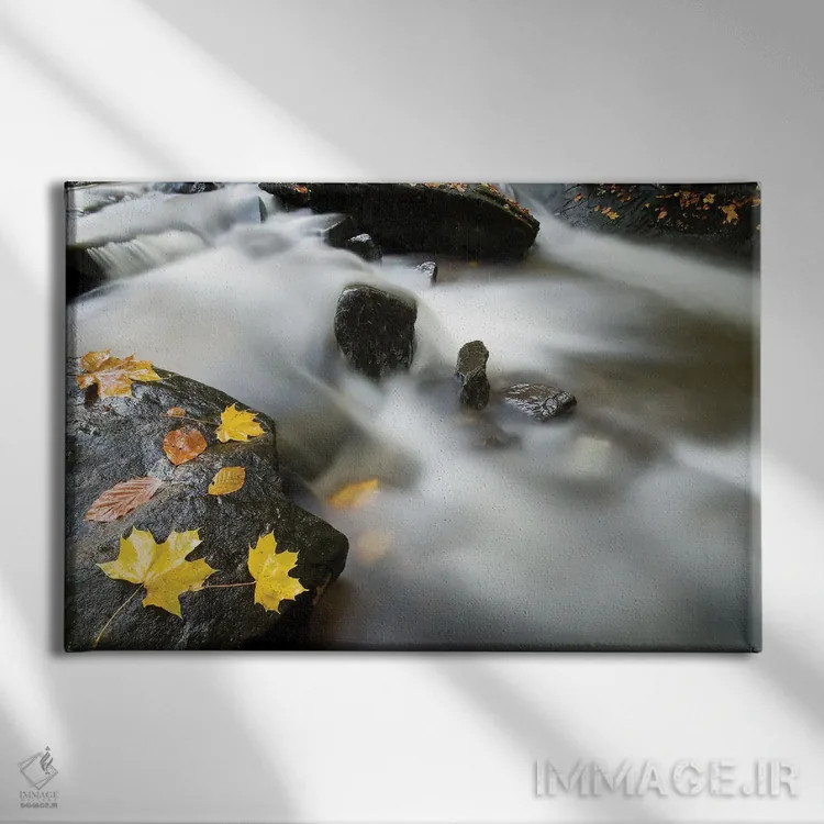 تابلو دکوراتیو رنگ آب پاییزی اثر استیفن هاجتس - نمای روبهرو روی دیوار