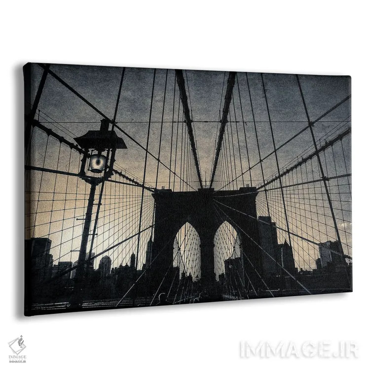 تابلو دکوراتیو پل بروکلین اثر استیفن هاجتس - نمای پرسپکتیو محصول