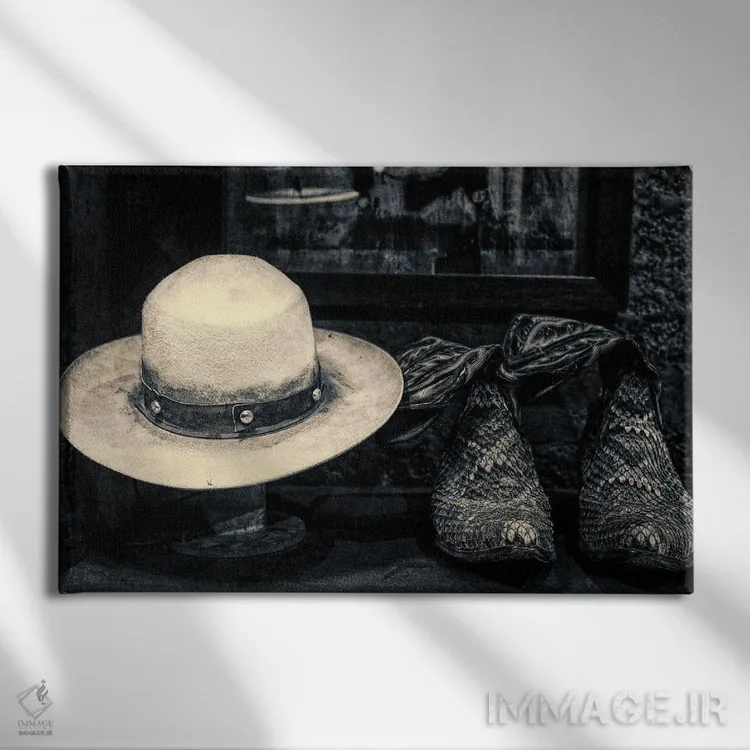 تابلو دکوراتیو استتسون و بوت اثر استیفن هاجتس - نمای روبهرو روی دیوار