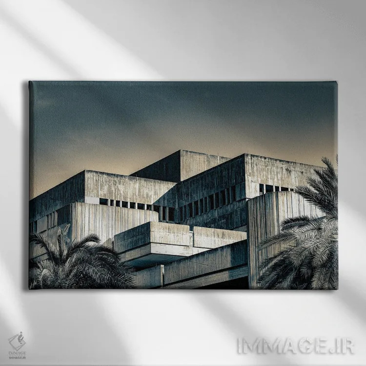 تابلو دکوراتیو کتابخانه عمومی اورلاندو اثر استیفن هاجتس - نمای روبهرو روی دیوار