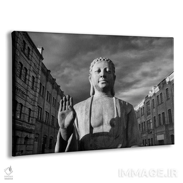 تابلو دکوراتیو مجسمه بودا برلین اثر استیفن هاجتس - نمای پرسپکتیو محصول