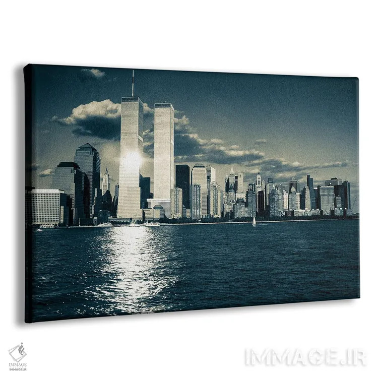 تابلو دکوراتیو برج های دوقلوی نیویورک اثر استیفن هاجتس - نمای پرسپکتیو محصول