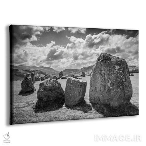 تابلو دکوراتیو دایره سنگی کستلریگ پارک ملی لیک دیستریکت اثر استیفن هاجتس - نمای پرسپکتیو محصول