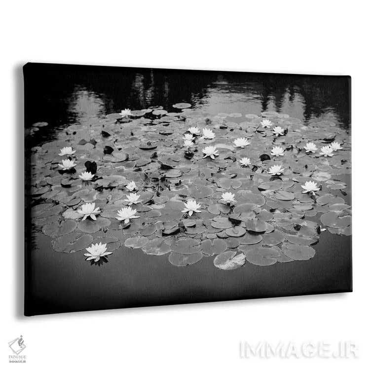 تابلو دکوراتیو برکه سوسن آبی اثر استیفن هاجتس - نمای پرسپکتیو محصول