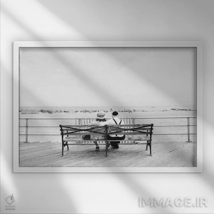 تابلو دکوراتیو تامل اثر استیفن هاجتس - نمای قابدار سفید