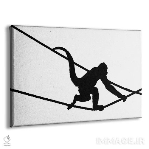 تابلو دکوراتیو مطالعه میمون اثر استیفن هاجتس - نمای پرسپکتیو محصول