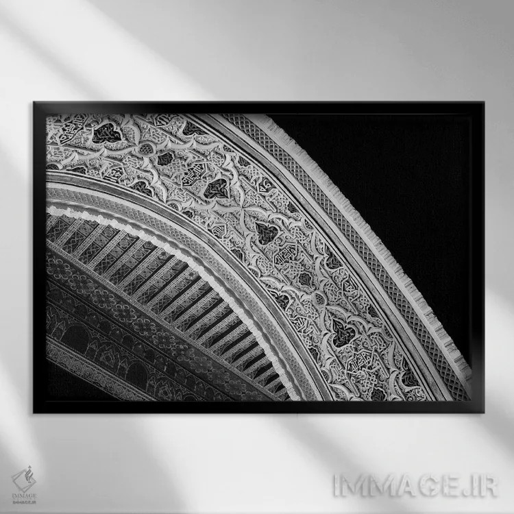 تابلو دکوراتیو کاخ باهیا اثر استیفن هاجتس - نمای قابدار مشکی