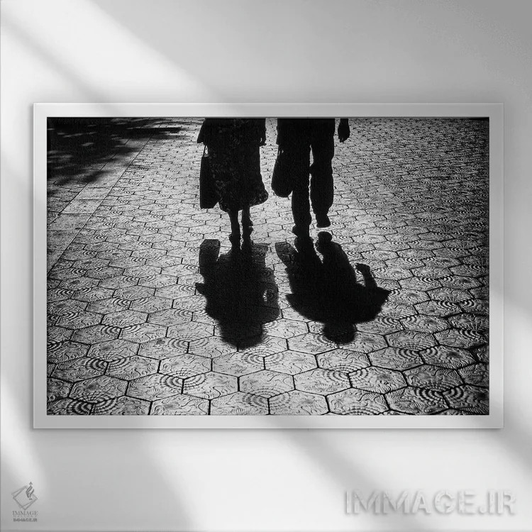 تابلو دکوراتیو خیابان پاسئو د گراسیا بارسلونا اثر استیفن هاجتس - نمای قابدار سفید