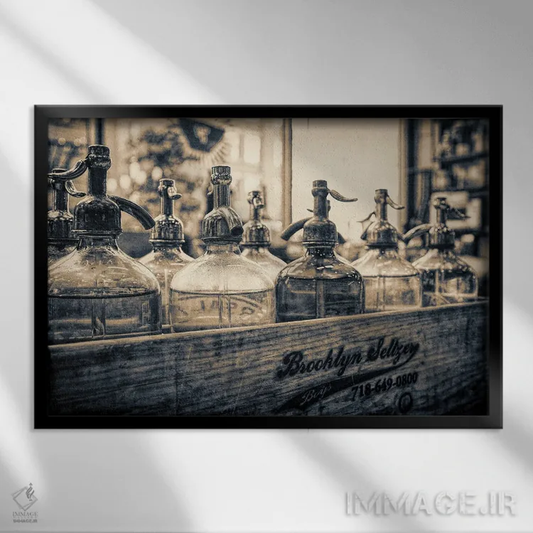 تابلو دکوراتیو سلتزرهای بروکلین اثر استیفن هاجتس - نمای قابدار مشکی