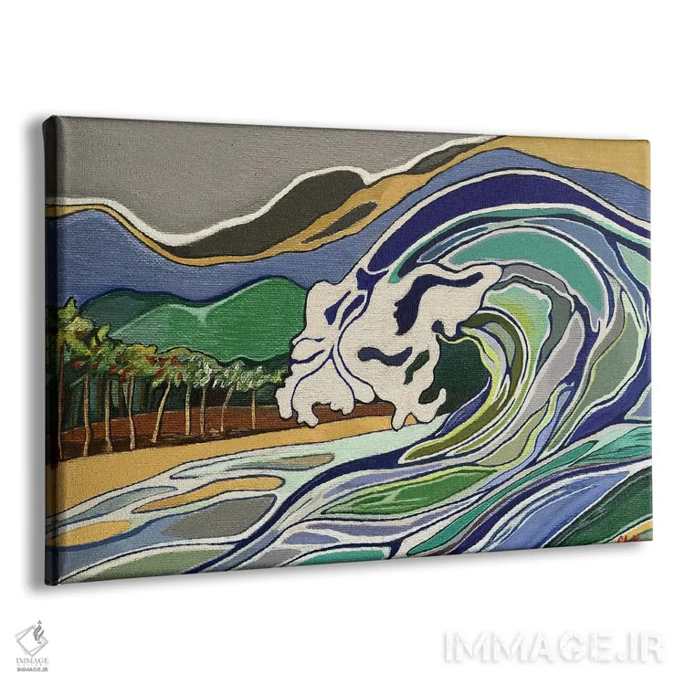 تابلو دکوراتیو شکستن موج بر ساحل اوآهو اثر هیدن هیل - نمای پرسپکتیو محصول