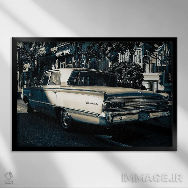 تابلو دکوراتیو مانت کلیر سان فرانسیسکو اثر استیفن هاجتس - نمای قابدار مشکی