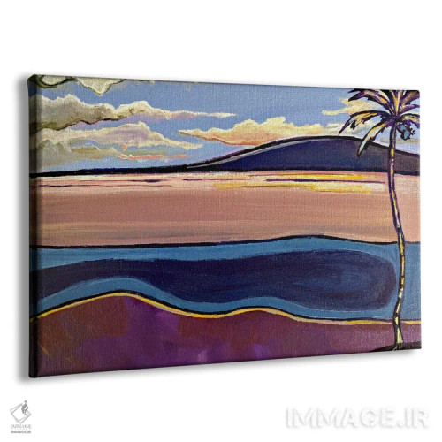 تابلو دکوراتیو غروب آفتاب در جزیره مولکای اثر هیدن هیل - نمای پرسپکتیو محصول