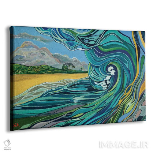 تابلو دکوراتیو خاطرات ساحل شمالی اثر هیدن هیل - نمای پرسپکتیو محصول