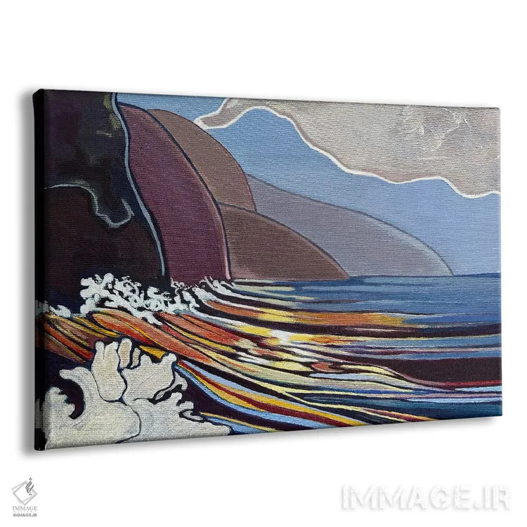 تابلو دکوراتیو ساحل کاوایی اثر هیدن هیل - نمای پرسپکتیو محصول