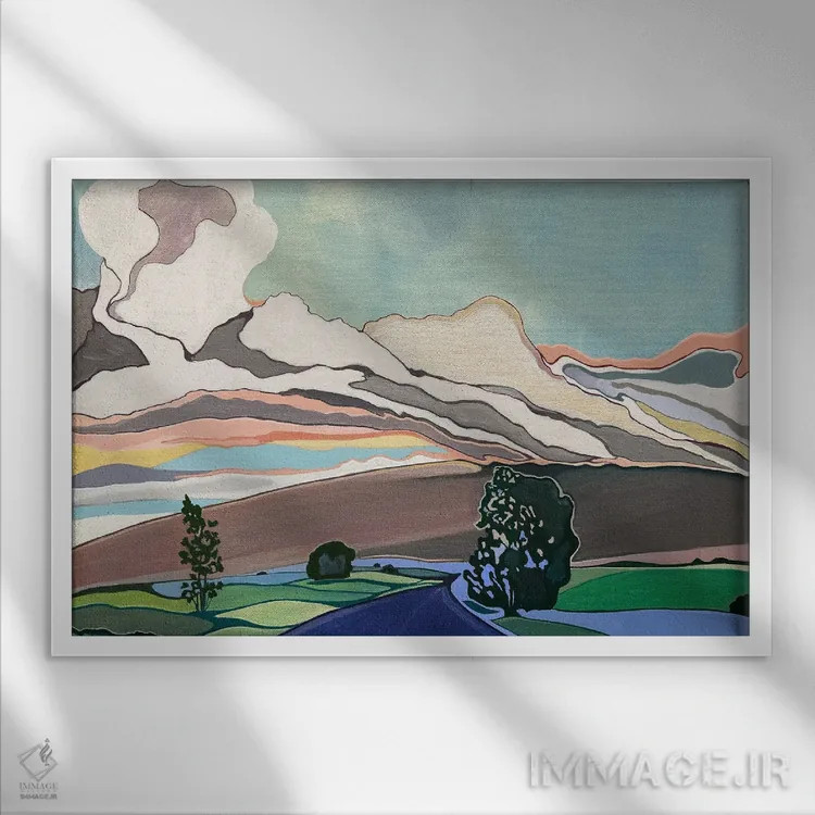 تابلو دکوراتیو جاده به وایمیا اثر هیدن هیل - نمای قابدار سفید