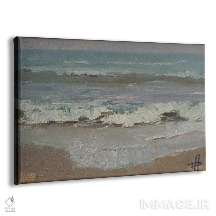 تابلو دکوراتیو شکسته شدن امواج اثر کنتس آرت - نمای پرسپکتیو محصول