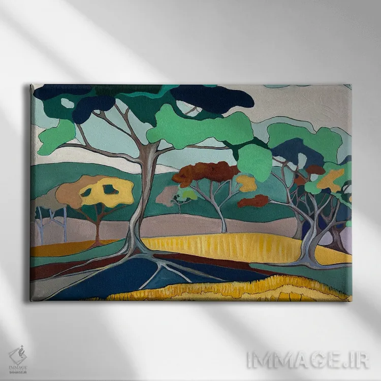 تابلو دکوراتیو چشم انداز داخل جزیره هاوایی اثر هیدن هیل - نمای روبهرو روی دیوار