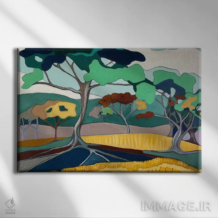 تابلو دکوراتیو چشم انداز داخل جزیره هاوایی اثر هیدن هیل - نمای روبهرو روی دیوار