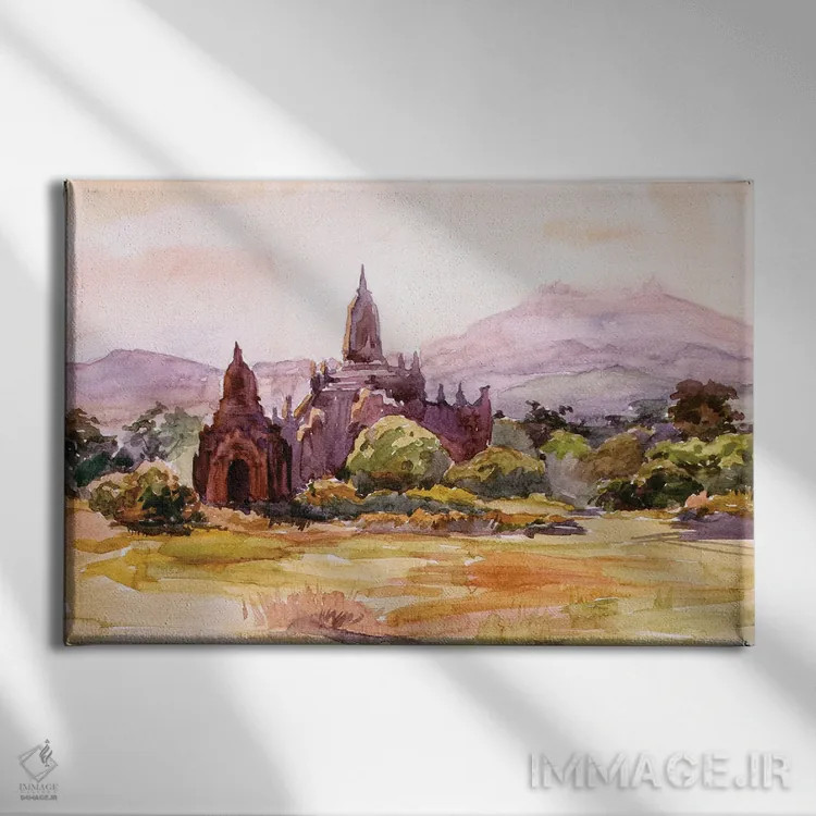 تابلو دکوراتیو ظهر داغ در باگان اثر کنتس آرت - نمای روبهرو روی دیوار