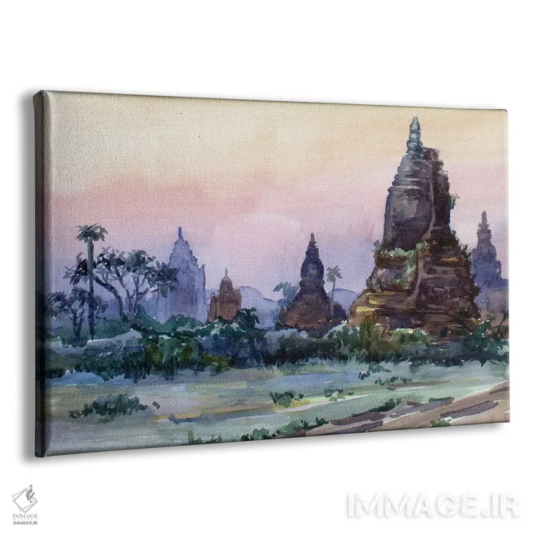 تابلو دکوراتیو طلوع آفتاب باگان اثر کنتس آرت - نمای پرسپکتیو محصول