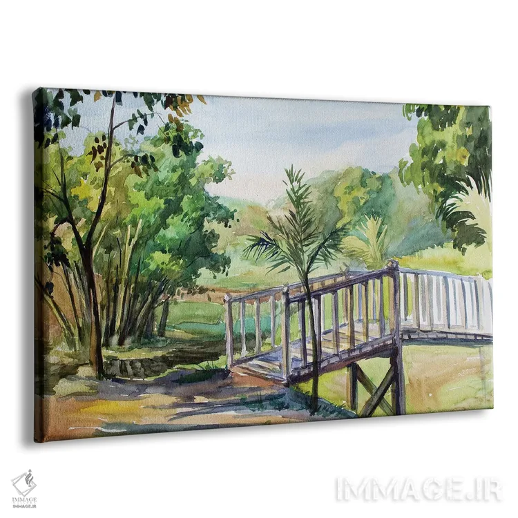 تابلو دکوراتیو پل یانگون برمه اثر کنتس آرت - نمای پرسپکتیو محصول