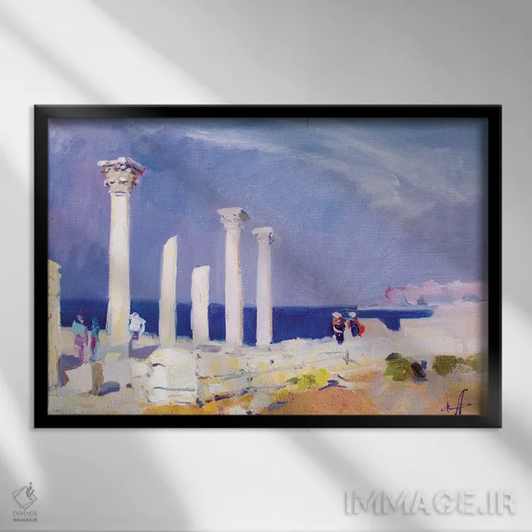 تابلو دکوراتیو خرسونس اثر کنتس آرت - نمای قابدار مشکی