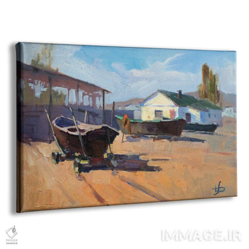 تابلو دکوراتیو قایق های ماهیگیری I اثر کنتس آرت - نمای پرسپکتیو محصول