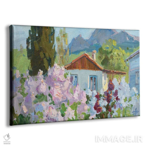 تابلو دکوراتیو کوکتبل، جشن یاس بنفش اثر کنتس آرت - نمای پرسپکتیو محصول