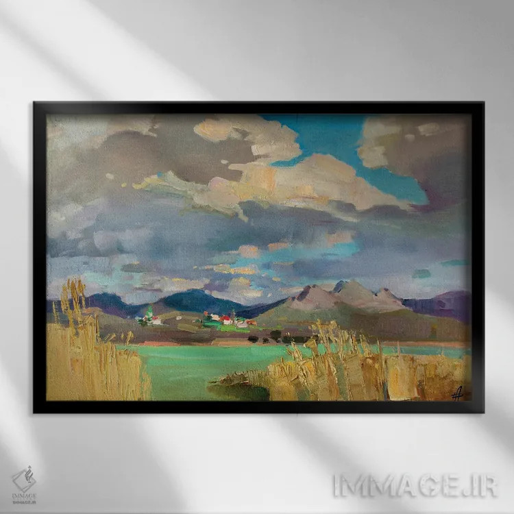 تابلو دکوراتیو خلیج روباه اثر کنتس آرت - نمای قابدار مشکی