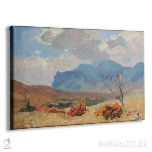 تابلو دکوراتیو پاییز در کوکتبل اثر کنتس آرت - نمای پرسپکتیو محصول