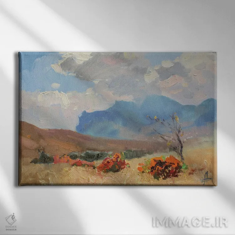 تابلو دکوراتیو پاییز در کوکتبل اثر کنتس آرت - نمای روبهرو روی دیوار