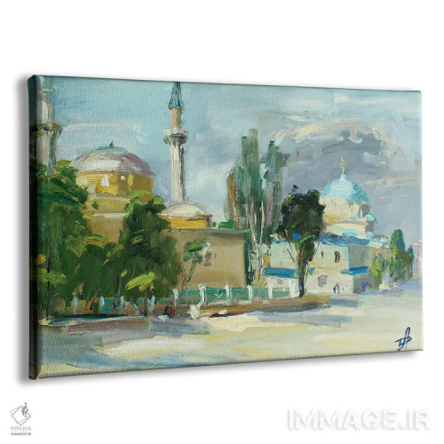 تابلو دکوراتیو شهر قدیمی اوپاتوریا اثر کنتس آرت - نمای پرسپکتیو محصول
