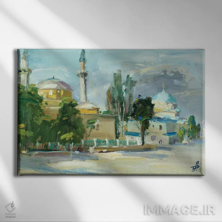 تابلو دکوراتیو شهر قدیمی اوپاتوریا اثر کنتس آرت - نمای روبهرو روی دیوار