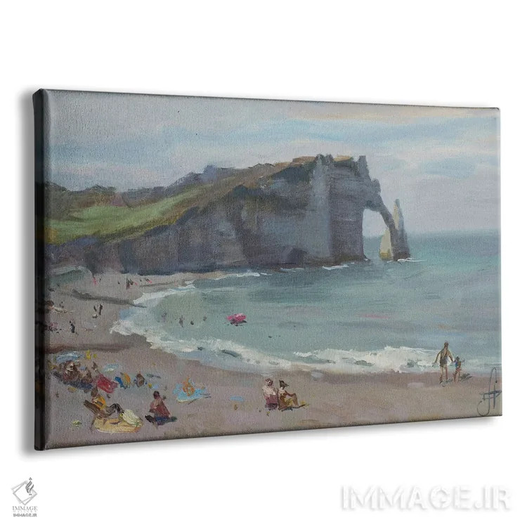 تابلو دکوراتیو اترتا فرانسه اثر کنتس آرت - نمای پرسپکتیو محصول