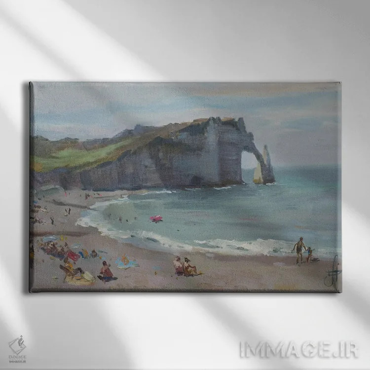 تابلو دکوراتیو اترتا فرانسه اثر کنتس آرت - نمای روبهرو روی دیوار