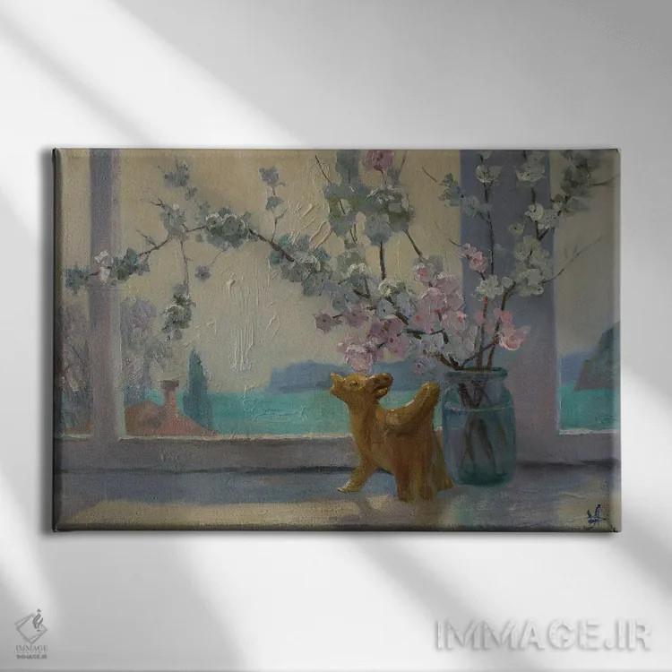 تابلو دکوراتیو حس بهار اثر کنتس آرت - نمای روبهرو روی دیوار